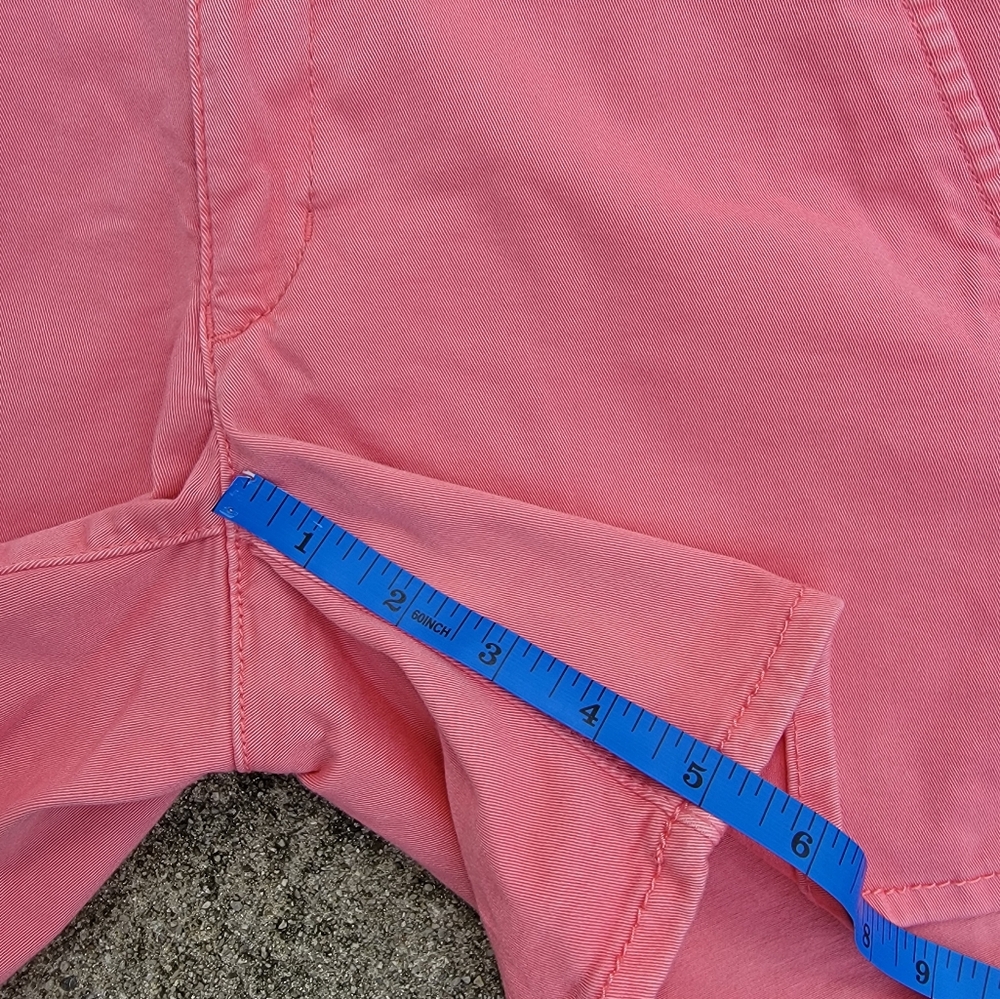 American Eagle Midi Twill Coral Pink Chino  Shorts Women's Size 8 - Picture 8 of 13
